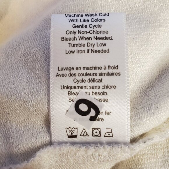 COLDWATER CREEK SZ L Super Comfy So Soft Gray & White Print Stretch Knit Dress - Picture 6 of 8